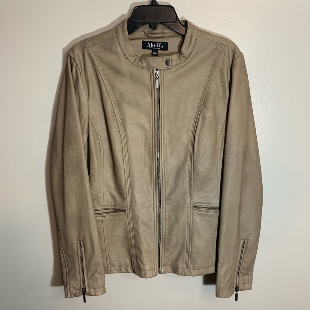Womens Faux Leather Jacket (Mo-Ka, size XL)